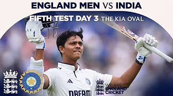 Jaiswal Hits A Century As England Chase | Highlights - England v India Day 3 | Rothesay Test 2025 background