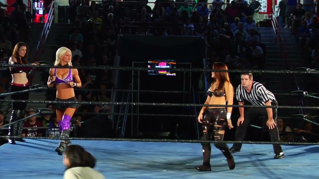 Angelina Love and Katarina Leigh (The Beautiful People) vs Maria Kanellis and Ivelisse Velez background