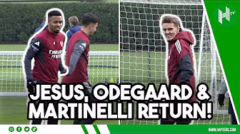 Jesus, Odegaard & Martinelli RETURN, Gyokeres OUT as Arsenal train ahead of Bayern