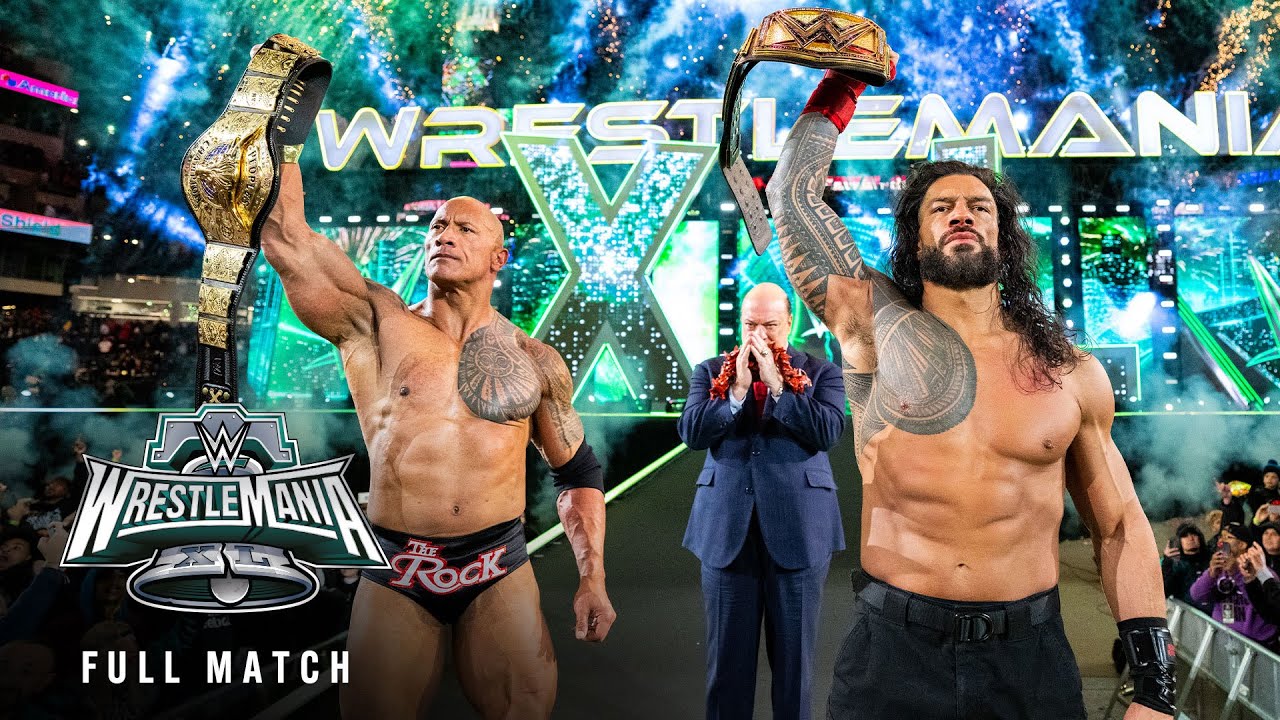 FULL MATCH: Roman Reigns & The Rock vs. Cody Rhodes & Seth Rollins: WrestleMania XL Saturday background