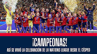 Así se vivió la celebración de la Nations League desde el césped | 🔴 SEFUTBOL