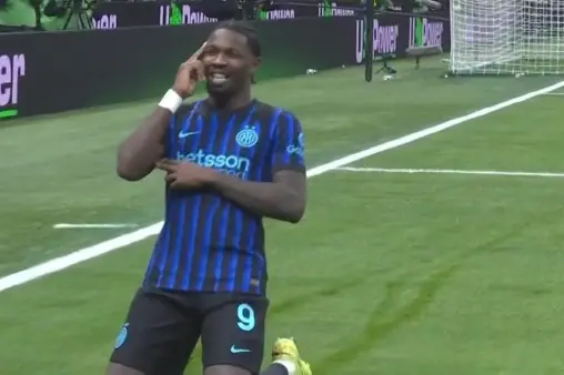[Goal] Extend the lead! Inter Milan corner delivered, Thuram Jr. flicks it in easily at the near post