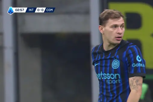 [Highlights] Continuous attacks! Barella beats offside, tricky outside-the-foot shot saved by goalkeeper