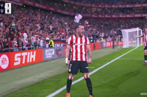 [Goal] Nico Williams whips cross into the middle, Berenguer arrives late to slot into the corner