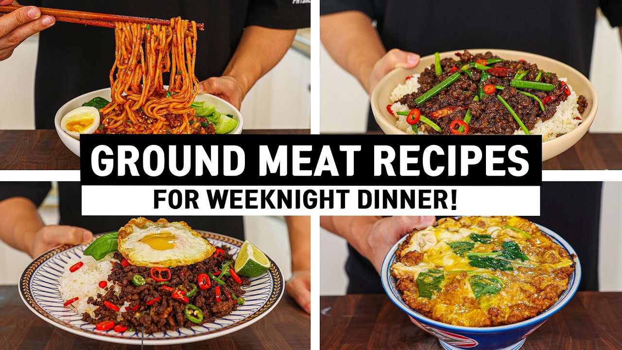 4 Ground Beef & Chicken Recipes That Are Too Good to Miss l Cheap & Easy Ground Meat Recipes! background