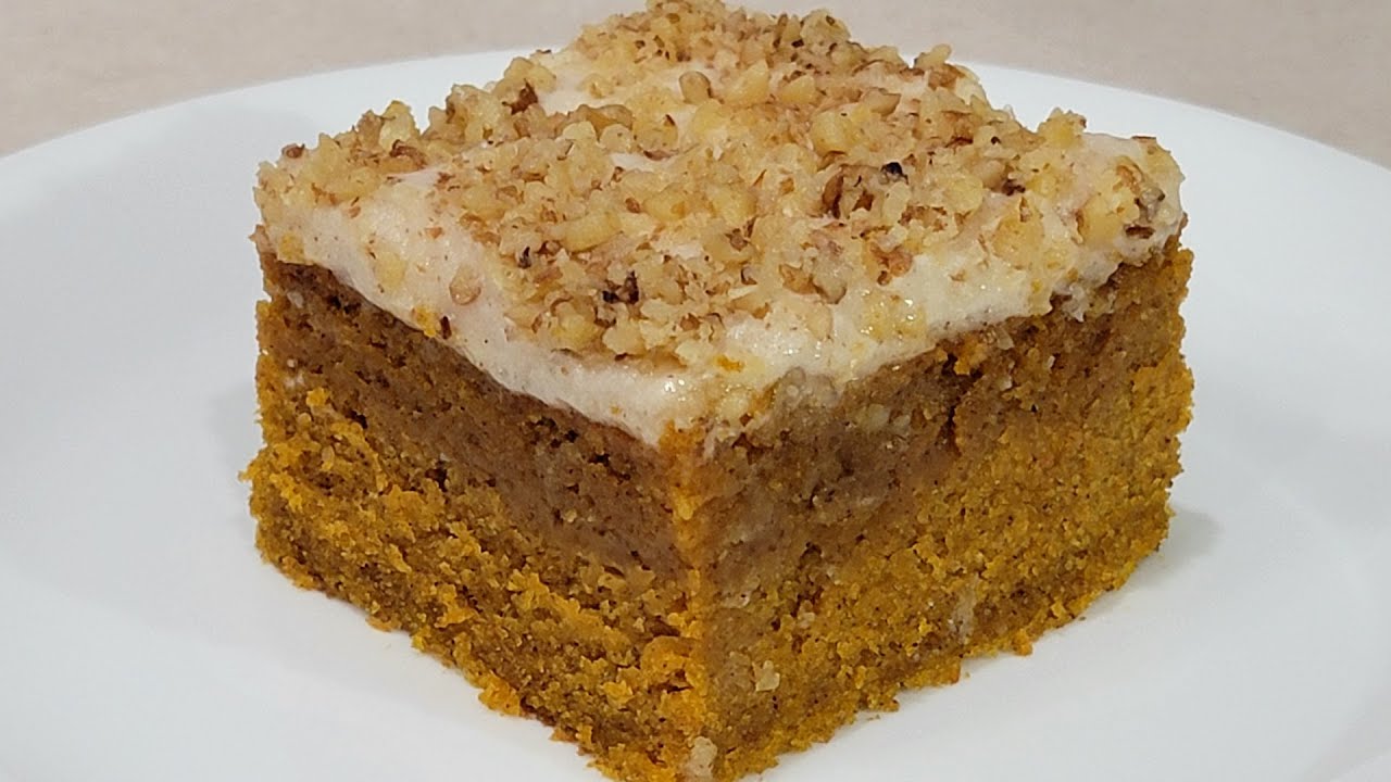 EASY HOMEMADE Pumpkin Cake w/ Cream Cheese frosting | Fall dessert Recipe