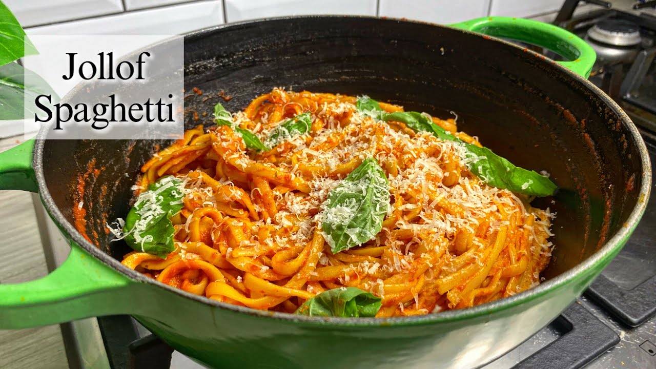 The easiest Jollof Spaghetti / Tasty and ready in 20 minutes too!