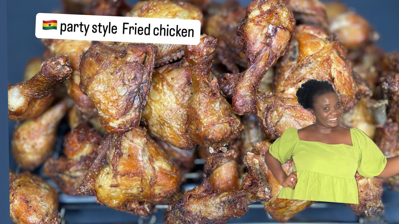 Ghana Party Style Fried Chicken | Fried Chicken recipe | Lovystouch
