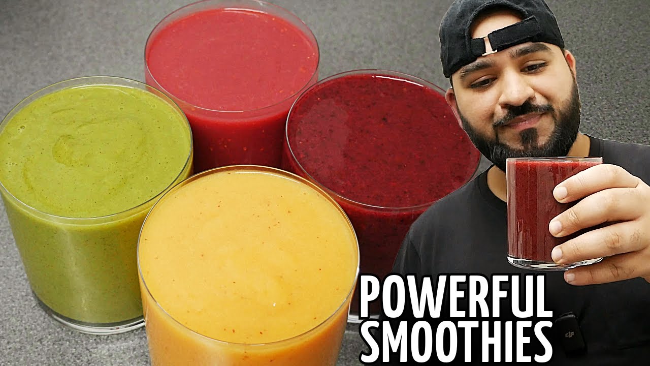 5 POWERFUL & HEALTHY SMOOTHIES | INSTANT ENERGY BOOSTERS | WEIGHT LOSS background