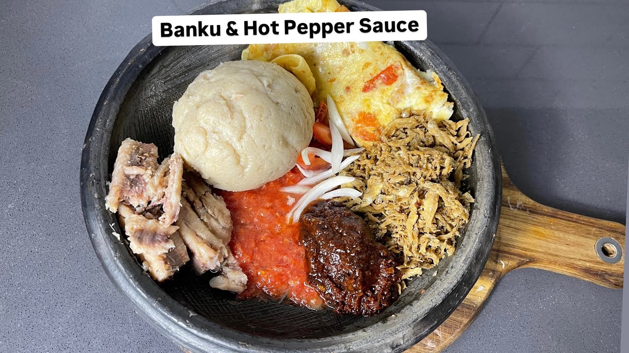 Banku & Hot Pepper Sauce | Ghanaian Quick Lunch under 30mins |Lovystouch
