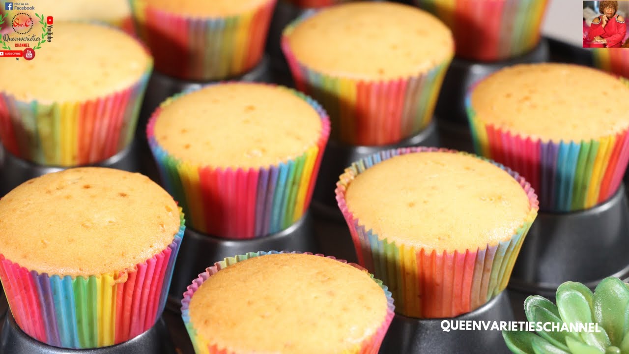 ✅How To Make Moist Vanilla CUPCAKES | NO Machine! NO Mixer! Step by Step | Perfect Cupcake Recipe background