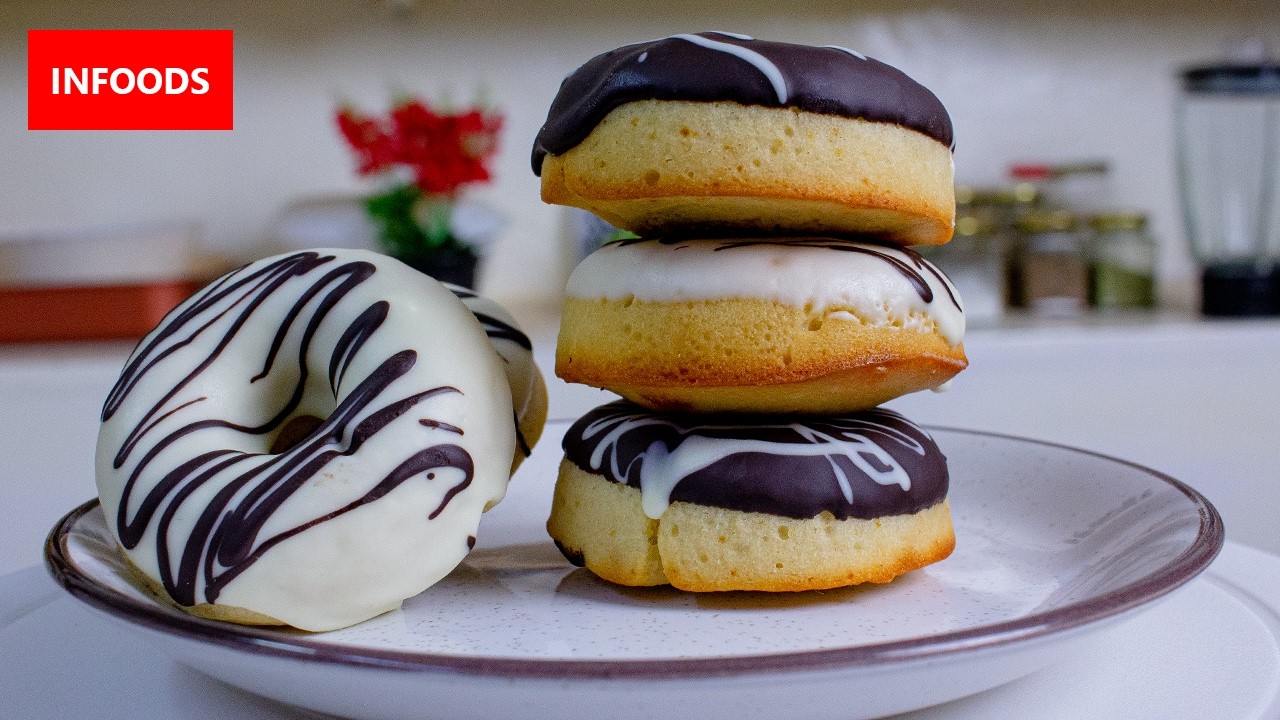 Donut Cake Recipe | How to Make Donuts | Simple Donut Recipe | Infoods