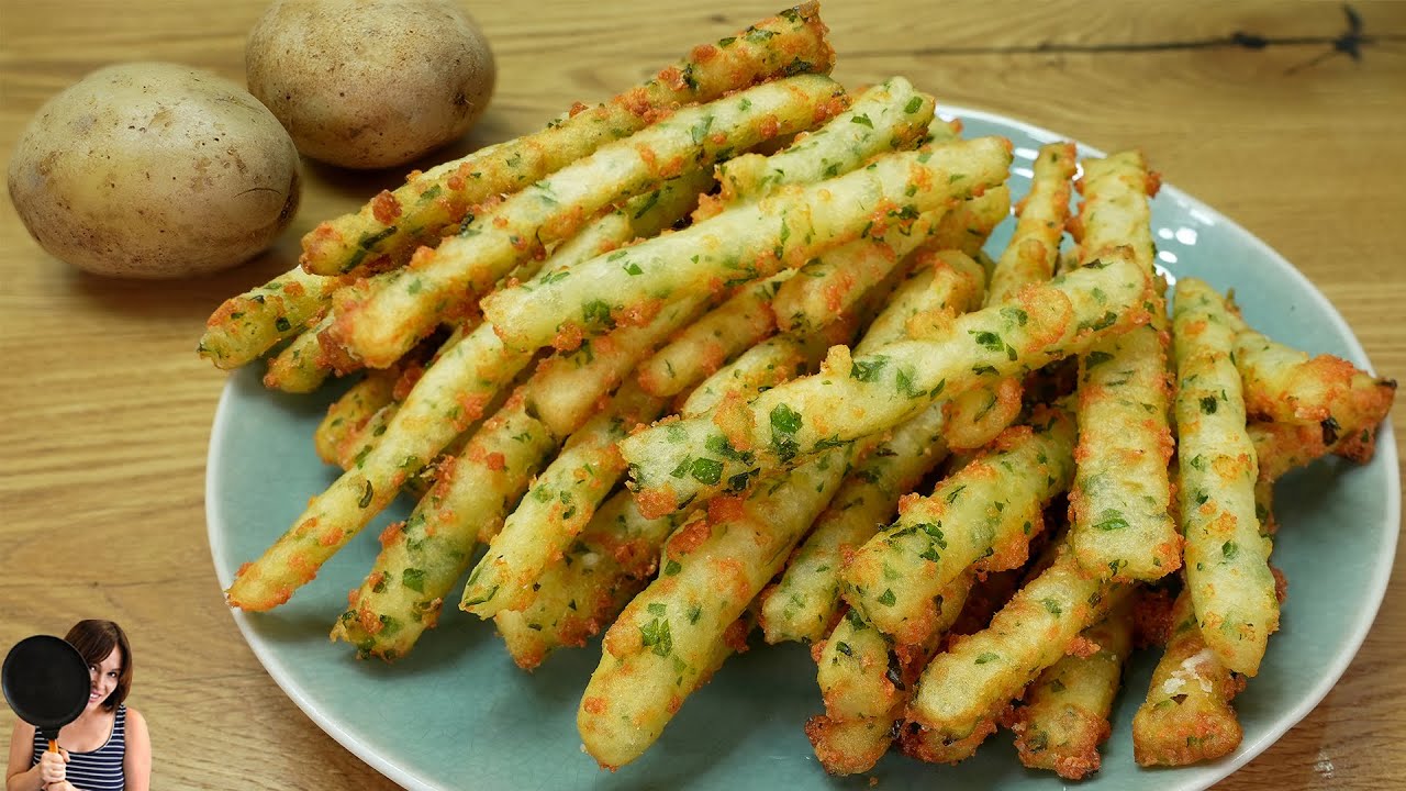 I cook potatoes sticks like this every weekend! Simple and delicious recipe for potato sticks! ASMR