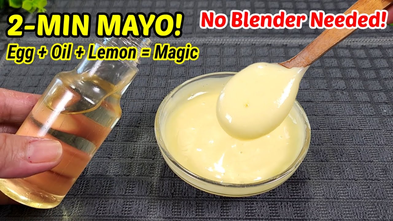 Whisk It! Easy Mayonnaise in Just 2 Minutes | No Blender Needed! Quick & Creamy Mayonnaise 😮👏 background