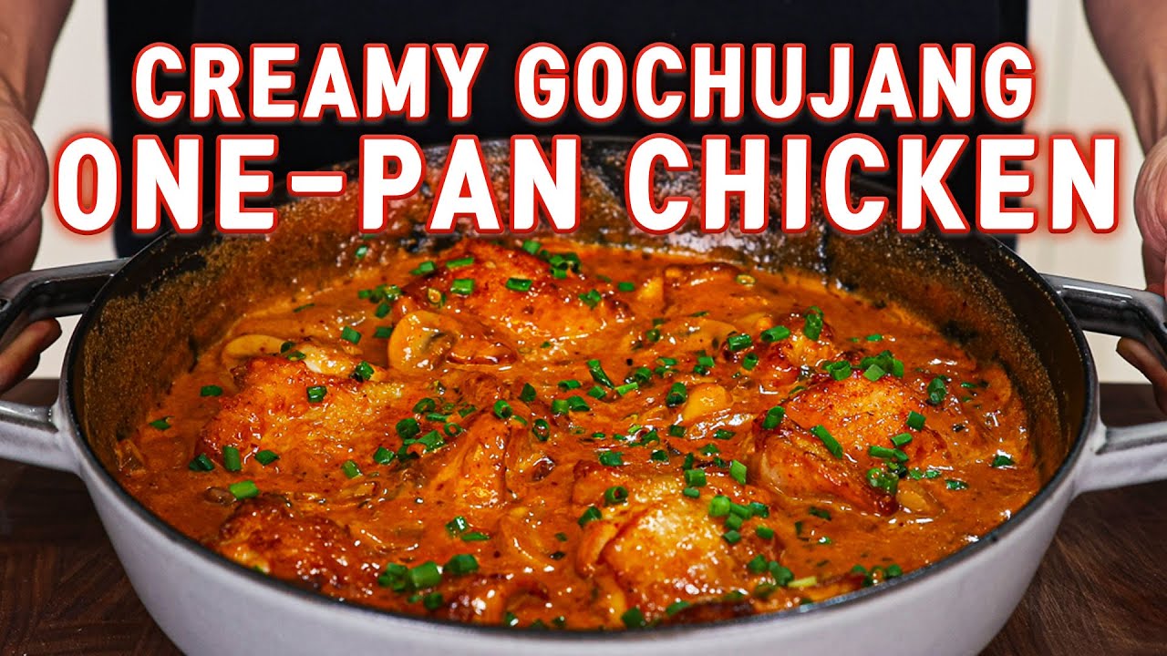 One-Pan Creamy Gochujang Garlic Chicken That Will Change Your LIFE! 🔥