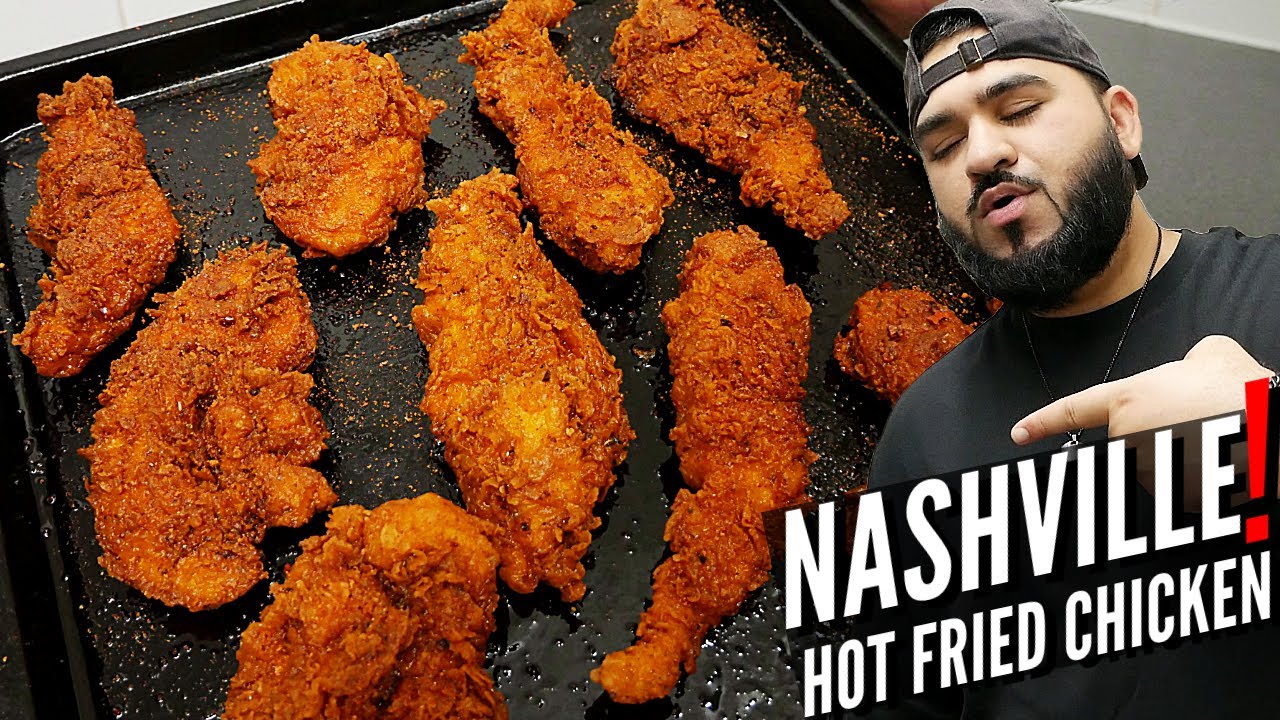 NASHVILLE HOT FRIED CHICKEN | WITH SAUCE background