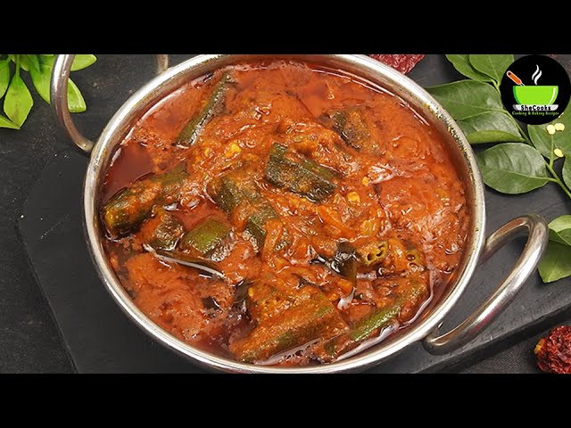 Bhindi Masala Gravy | Veg Curry Recipe | Vendakkai Kuzhambu | Okara Gravy | Vendakkai Kulumbu Recipe