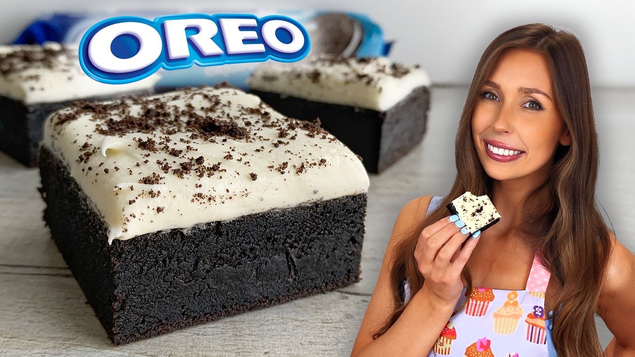 3-Ingredient Oreo Cake with Cream Cheese Frosting (EASY)