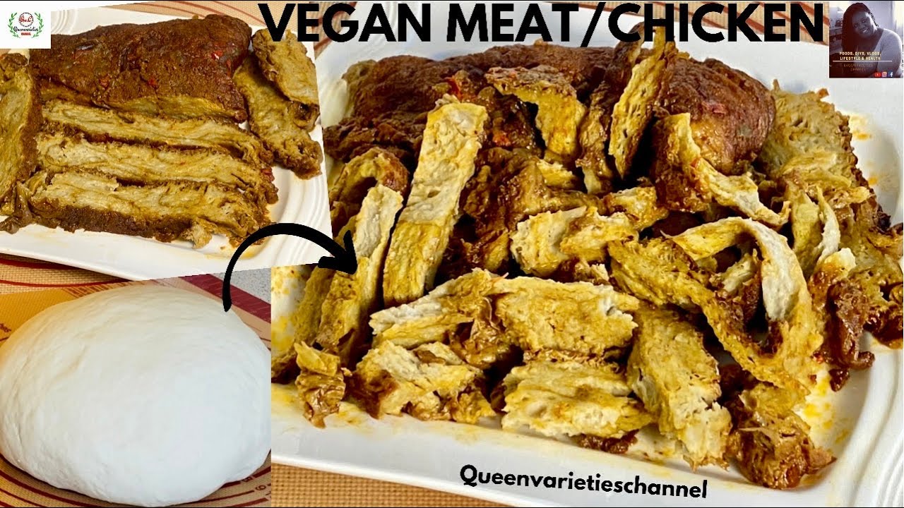 How To Make VEGAN HOMEMADE MEAT/CHICKEN FROM FLOUR Step-by-step|SEITAN FOR BEGINNERS- Gluten Seitan! background