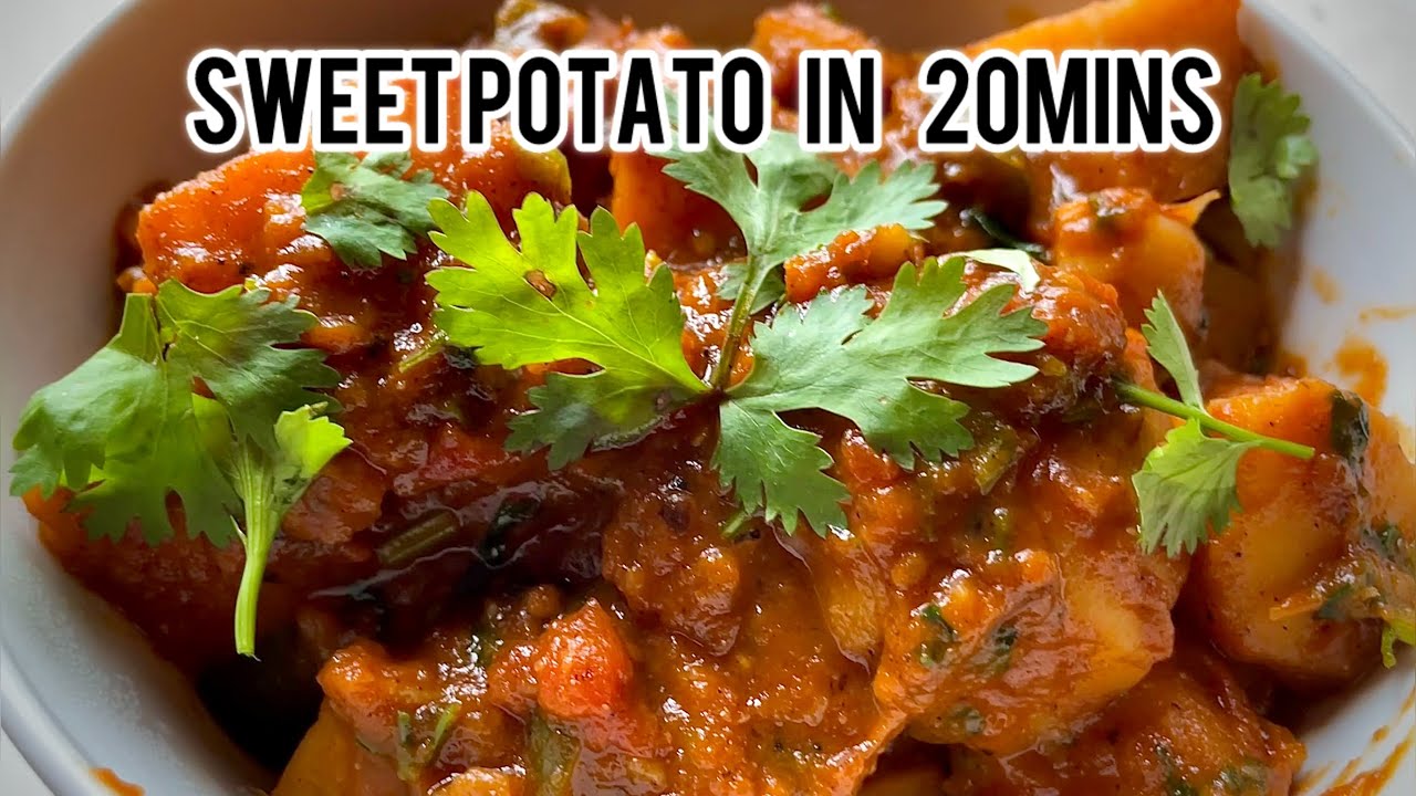 Creamy sweet potato recipe ,Ready in 20mins background