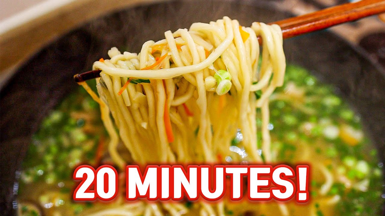 20 Minute Korean Chicken Noodle Soup That Will Change Your LIFE! l Dak Kalguksu background