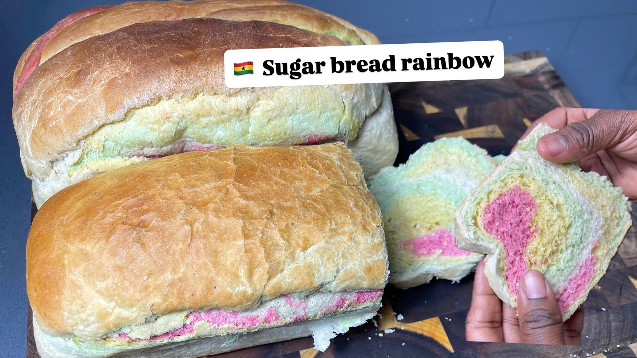 How To Make Perfect 🇬🇭 Sugar Bread | Colourful Bread | Recipe | Lovystouch