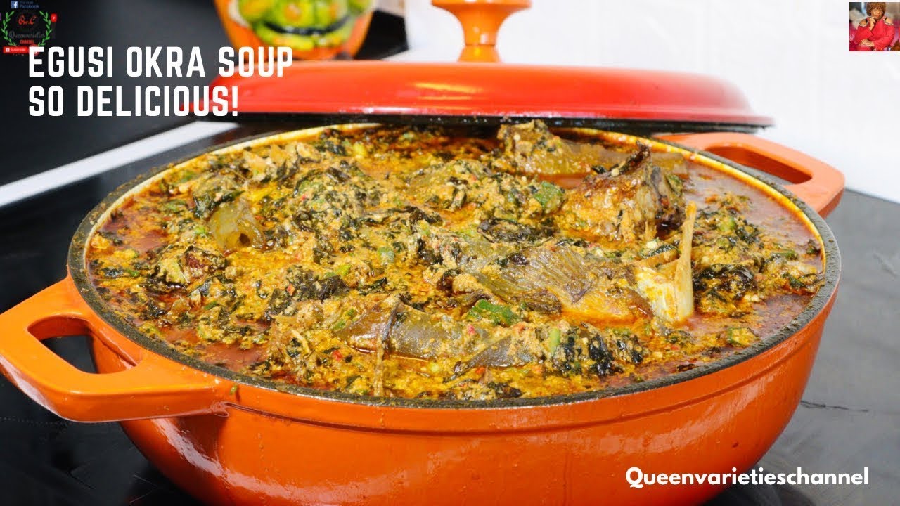 ✅Egusi Okro soup Recipe | How To Prepare Nigerian Okro Egusi Soup | #igbosoup