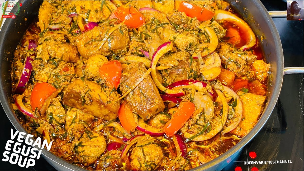 Vegan Nigerian Soup Recipe: PARTYSTYLE Vegan EGUSI Soup | Local Native Vegan Soup.Rich & Nutritious!