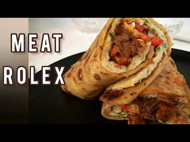 MEAT ROLEX using LEFTOVER MEAT,Ugandan street food.
