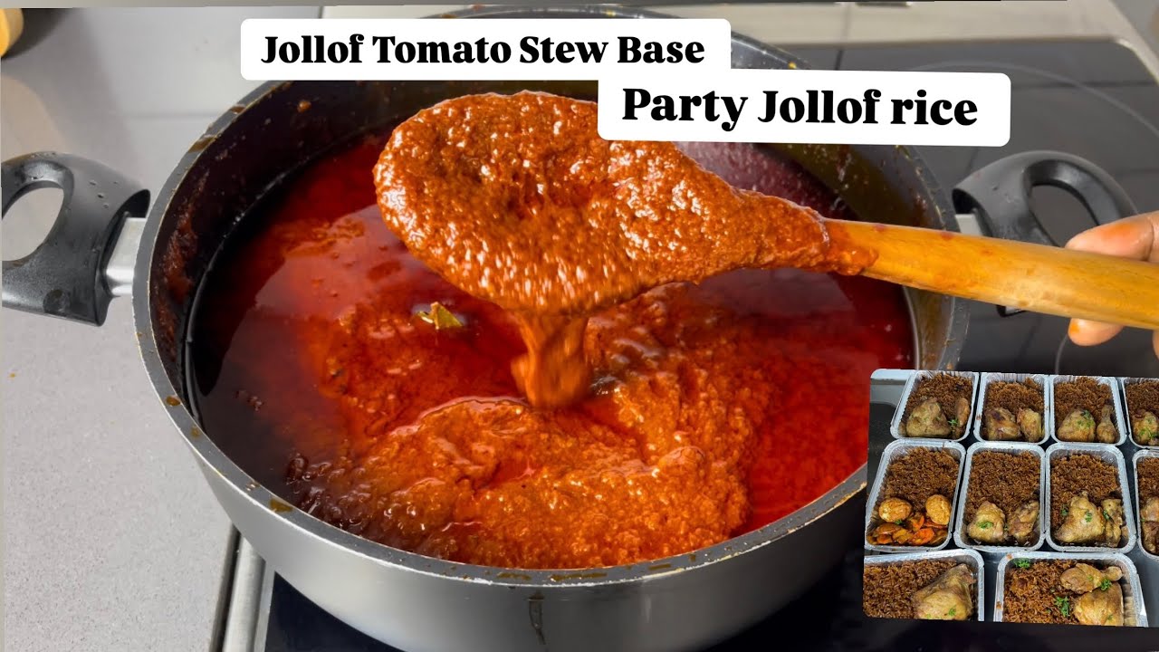 Perfect Tomato Base Stew For Party Jollof Rice | Party Jollof | Delicious |Lovystouch
