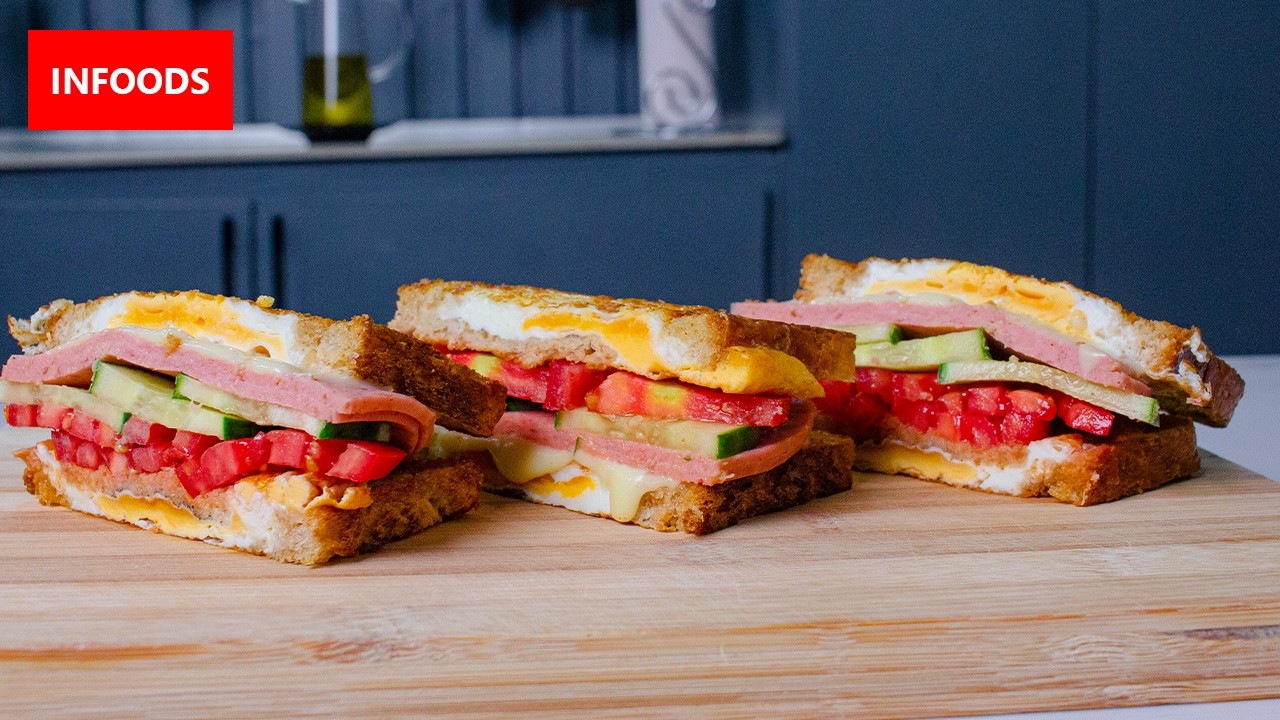 Egg In a Hole Sandwich Recipe | How to Make as Sandwich Simple Recipe | Infoods