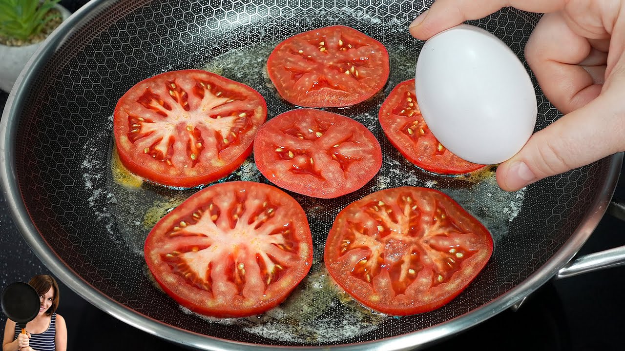 Just add eggs to tomatoes! Quick breakfast in 5 minutes! ASMR