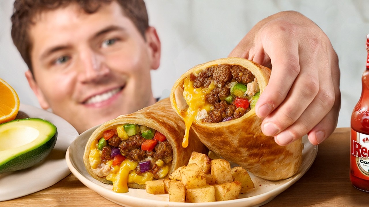 The Perfect Breakfast Burrito Recipe backdrop