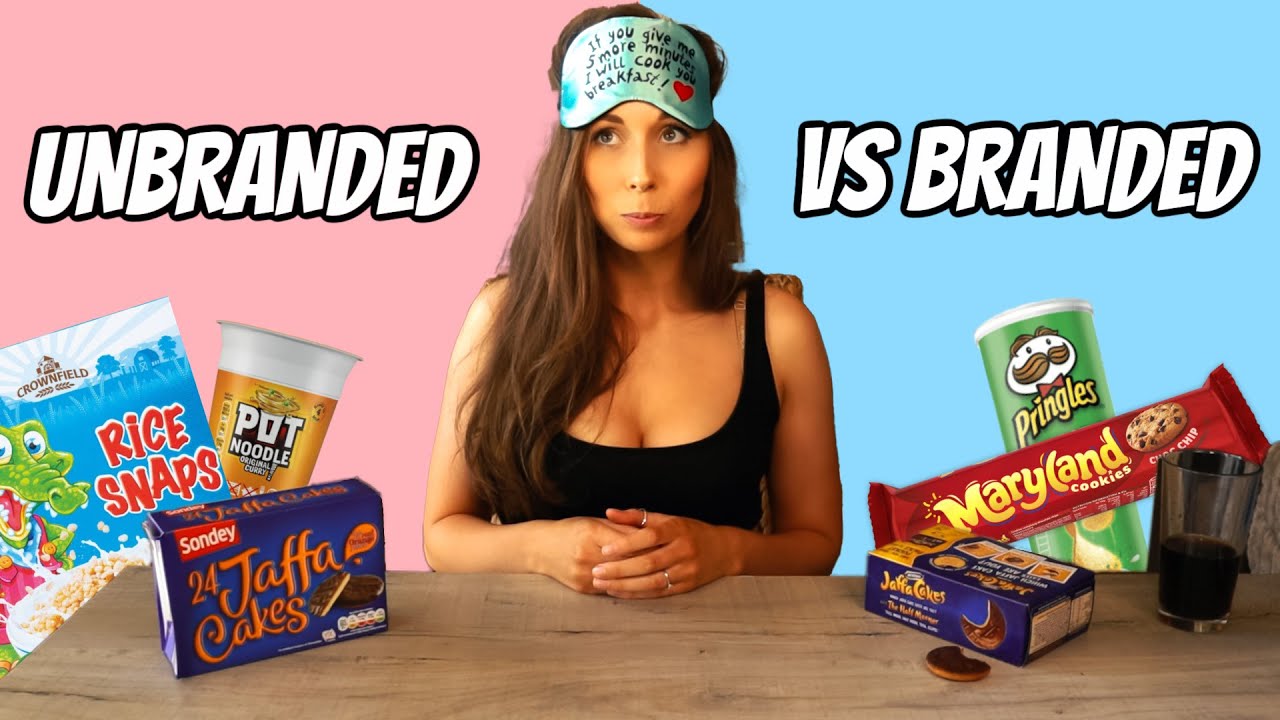 BRANDED VS UNBRANDED FOOD CHALLENGE! BLINDFOLDED!