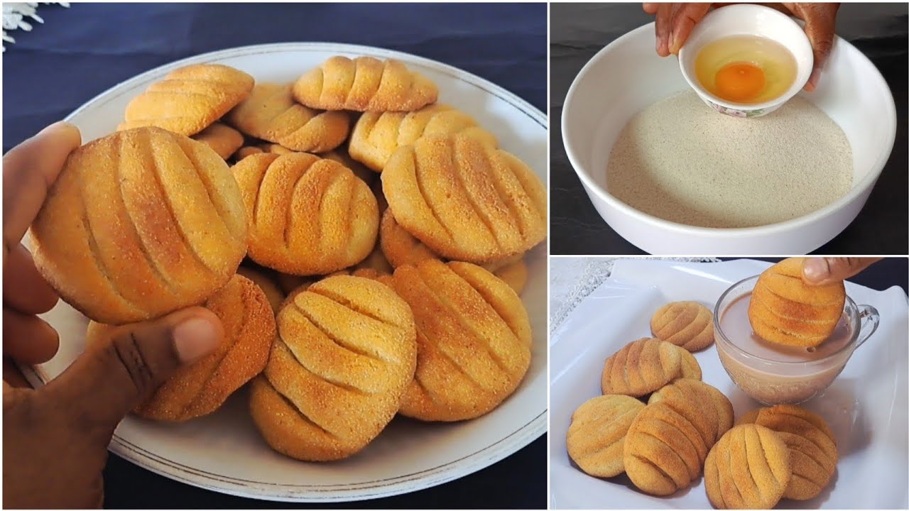 No Flour❗️No Oven❗️Just Combine SEMOLINA and Egg 🔝Delicious Suji Cookies background