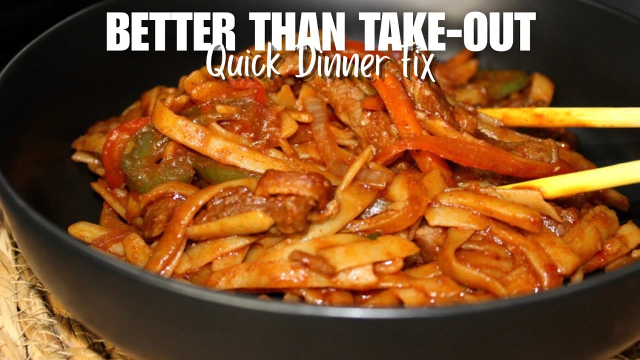 How to make the best, quick & easy BEEF STIR FRY PASTA