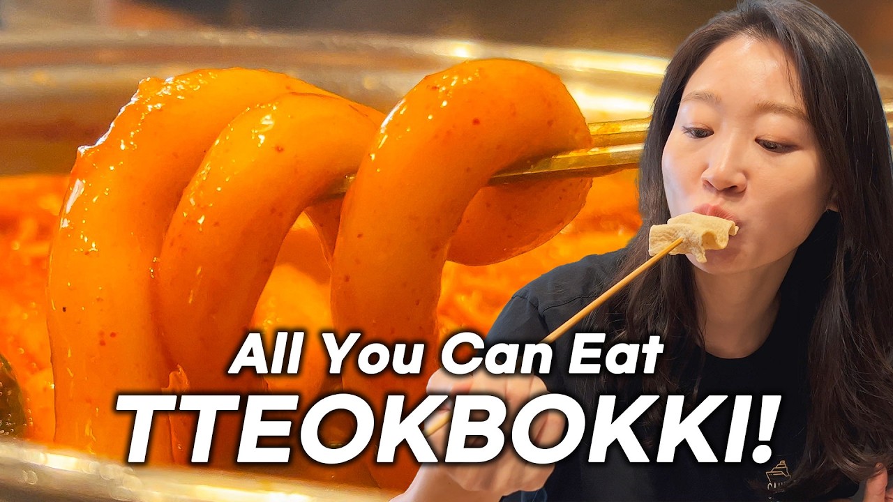 Trying The Best All You Can Eat Tteokbokki Buffet In Korea l Dookki backdrop