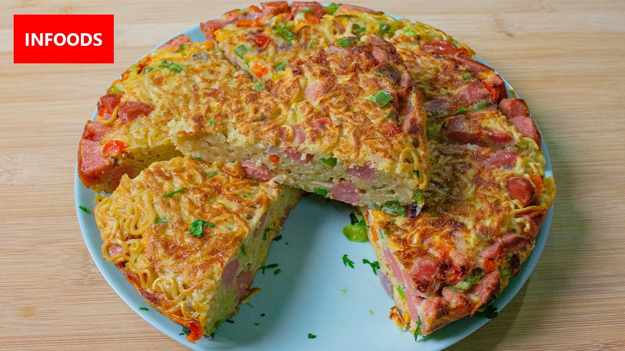 Egg and Noodles Omelette Recipe | How to Make Egg and Noodles Omelette | Infoods