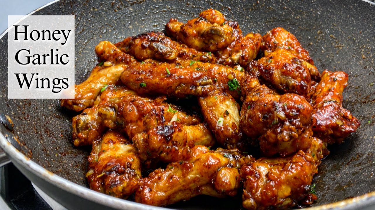Garlic & Honey Wings! Fall off the bone tender Juicy. The Only chicken wing recipe you’ll need background