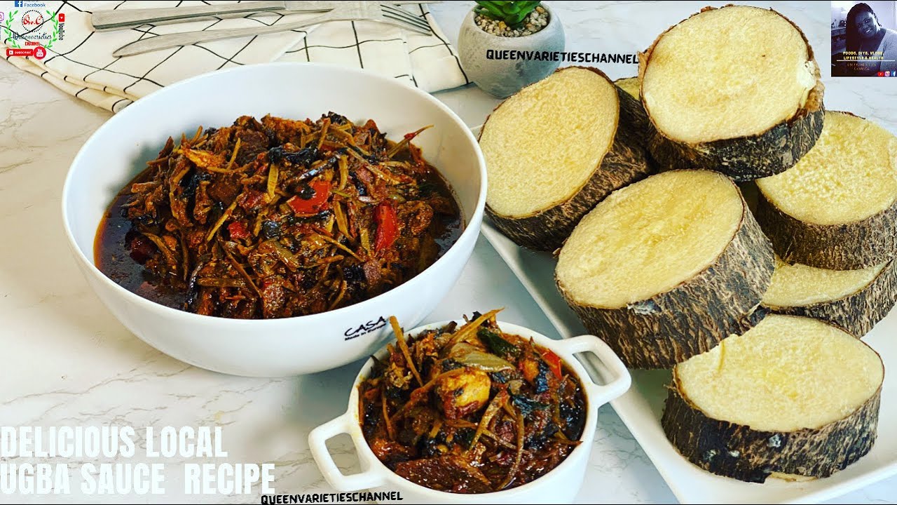 LOCAL PALMOIL SAUCE WITH BOILED YAM IN 15 Mins| LAZY Lunch/Dinner Meal Idea #Ugbasauce Igboyamrecipe