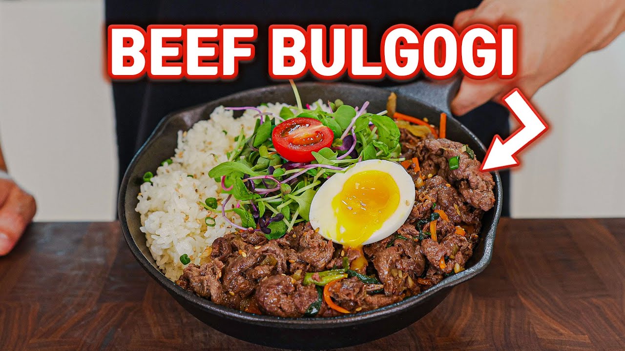 How a Korean Chef Makes Beef BULGOGI in 15 Minutes! backdrop