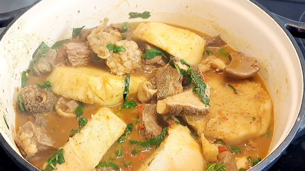 Assorted Meat Pepper Soup and Yam! Perfect meal for a new mom after labour