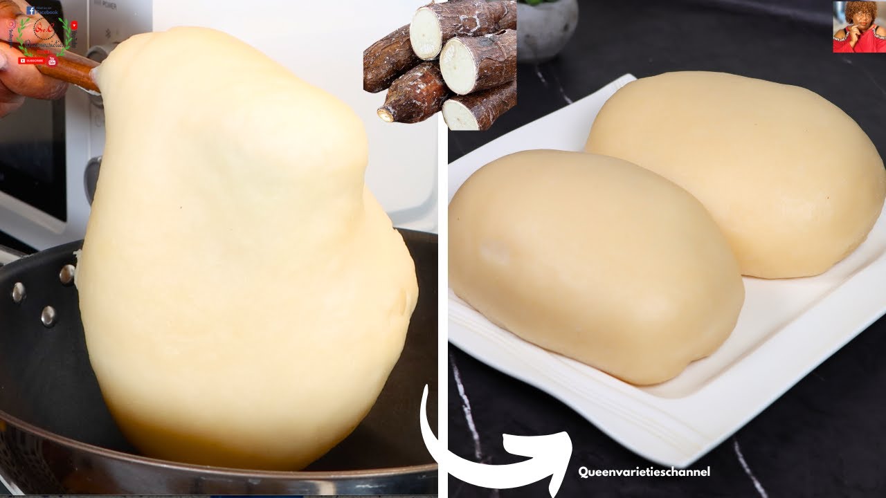 Cassava Fufu Recipe | How To Make Nigerian Cassava fufu background