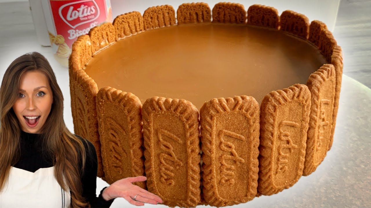 The Best No-Bake Salted Caramel Biscoff Cheesecake Recipe! Easy Tutorial