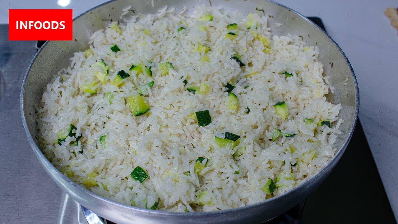 Zucchini Coconut Rice Recipe | How to Cook Rice and Vegetables | Infoods