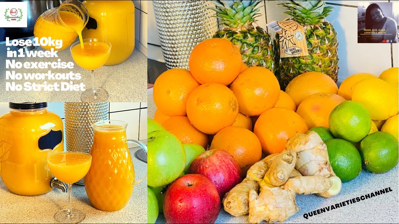 Pineapple Orange Ginger Juice| Lose 10Ibs in 7Days | PINEAPPLE WEIGHTLOSS DRINK No exercise,No-Diet