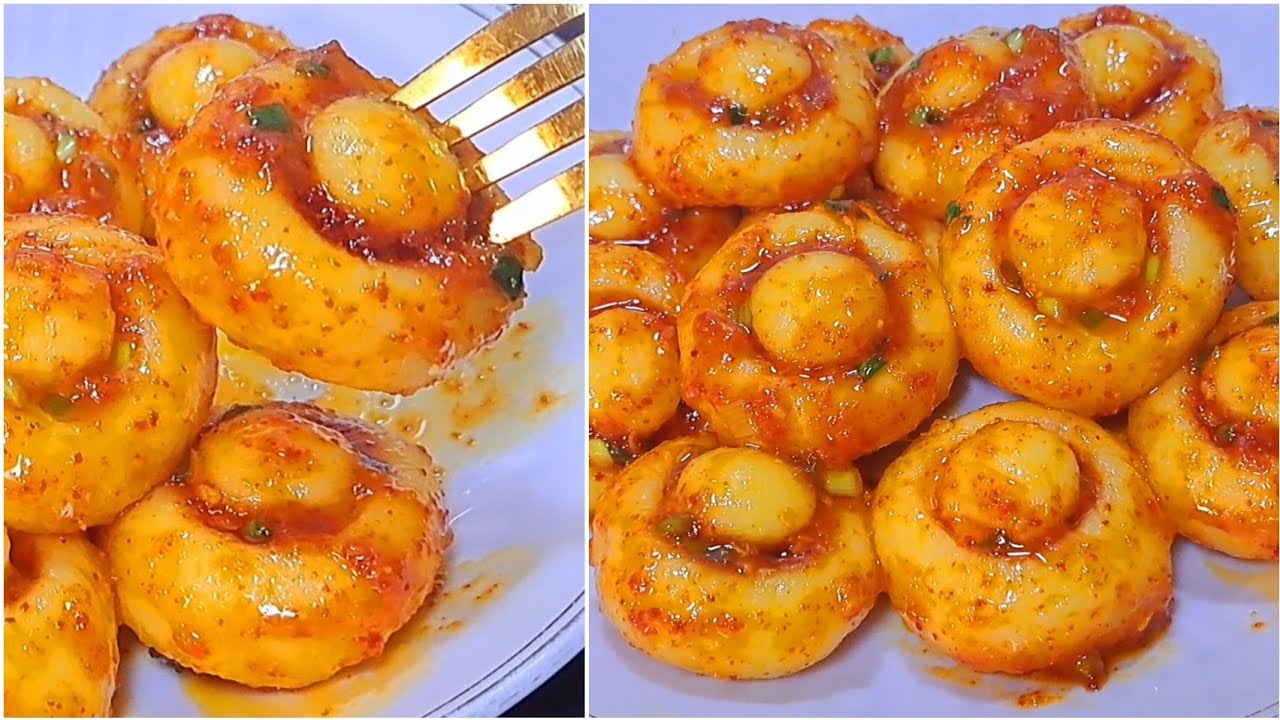 Better than Noddles | Korean Chilli Garlic Potatoes Bite | Chewy Seasoned Potato