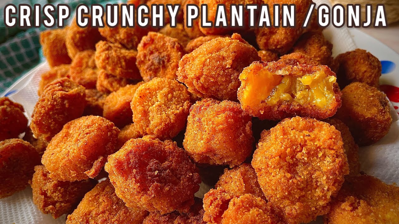 The BEST CRISPY CRUNCH PLANTAIN/GONJA RECIPE EVER background