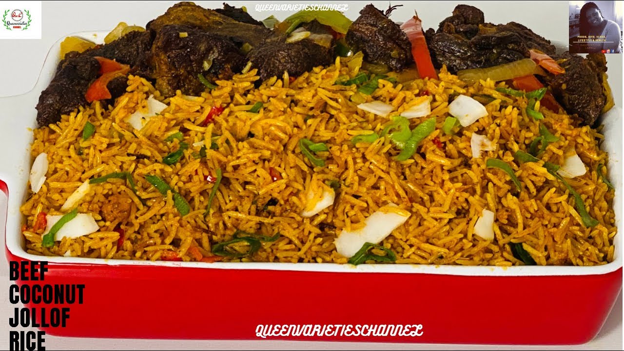 The Best COCONUT Jollof Rice Recipe| Nigerian COCONUT jollof Rice| Step by Step