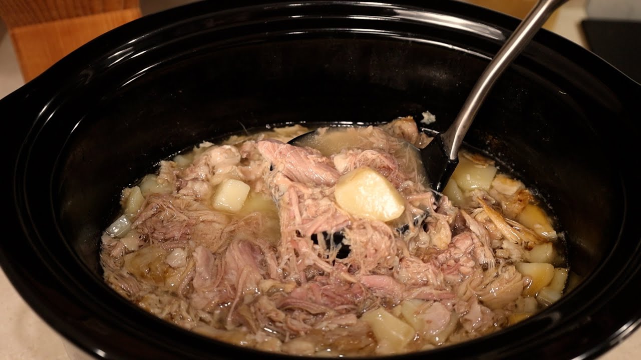 Easy Slow Cooker Pork and Potato Soup